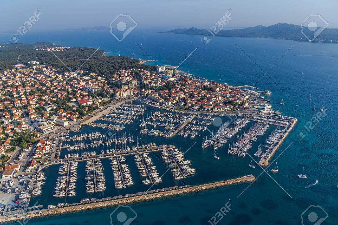 Marina with boats and sailboats, Adriatic tourist destination Biograd, Croatia - 16529198 Marina with boats and sailboats, Adriatic tourist destination Biograd, Croatia - 16529198