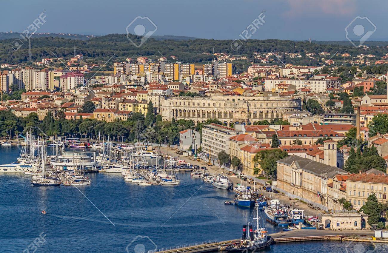 Aerial view of Pula, Istria, Croatia. - 21598103 Aerial view of Pula, Istria, Croatia. - 21598103
