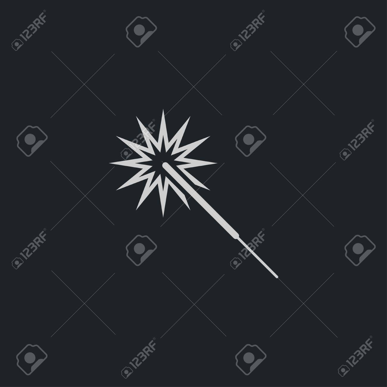 線香花火アイコン簡単な党記号ベクトル イベント イラストのイラスト素材 ベクタ Image