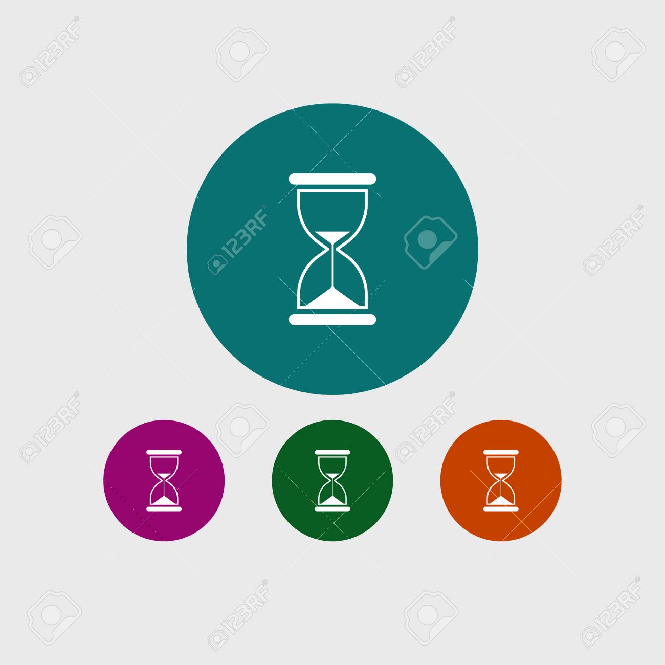 砂時計のアイコン シンプルな砂時計サイン ベクトル イラストのイラスト素材 ベクタ Image