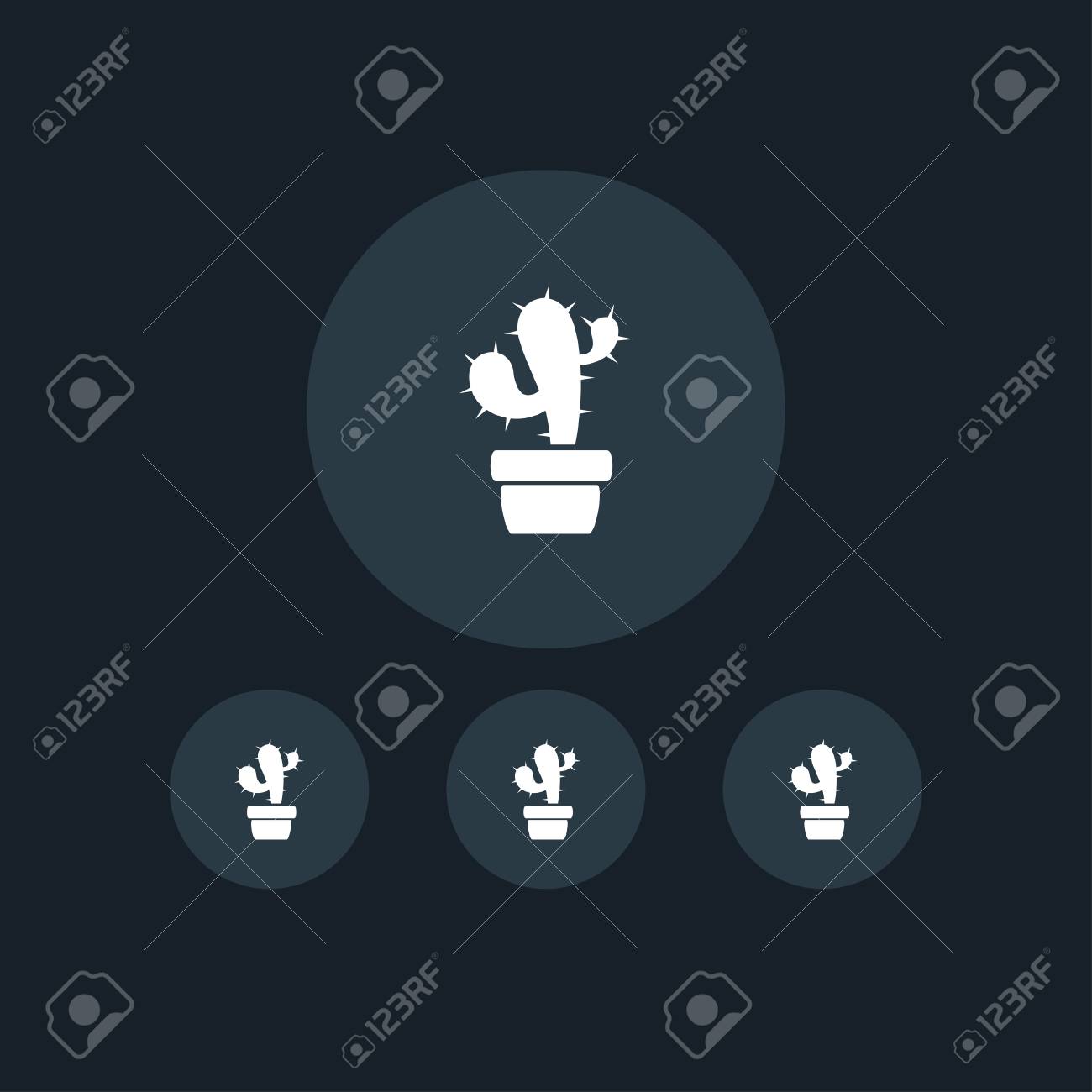 サボテン アイコン簡単な園芸イラスト工場ベクトル記号 のイラスト素材 ベクタ Image