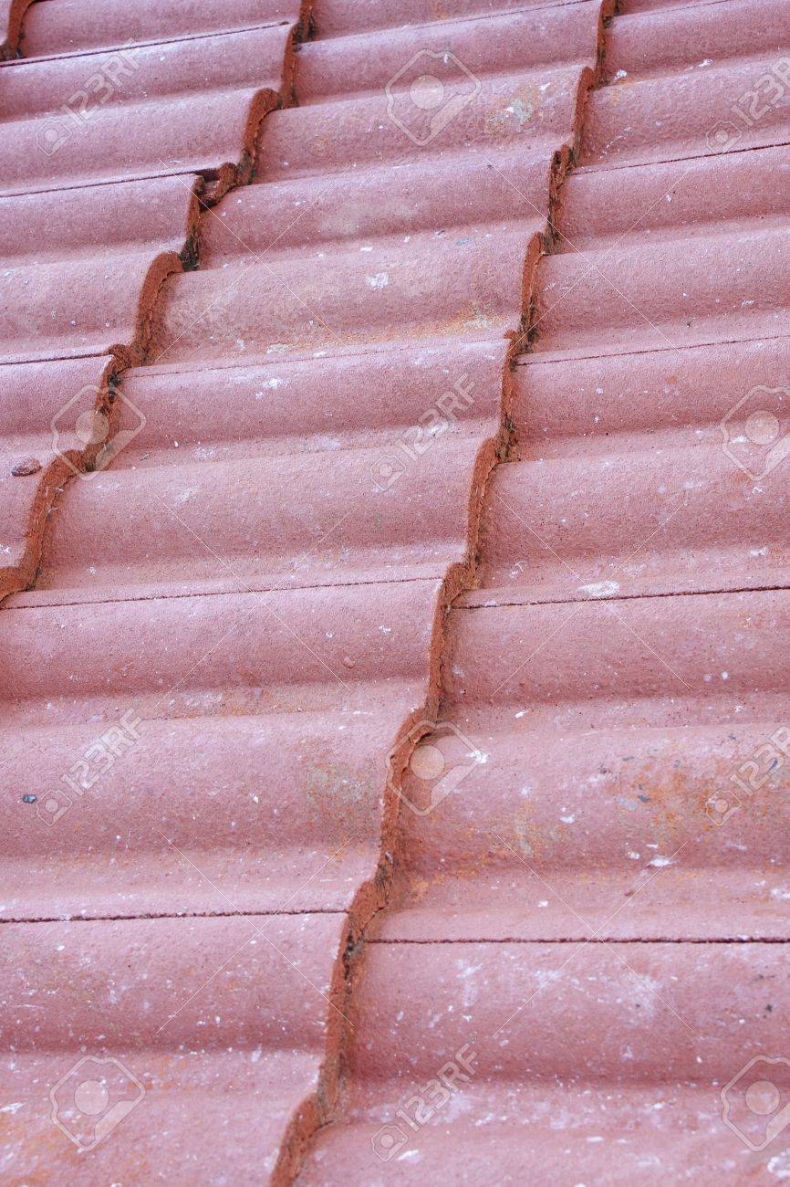Red Clay Ceiling Tiles On An Old Roof Stock Photo Picture And