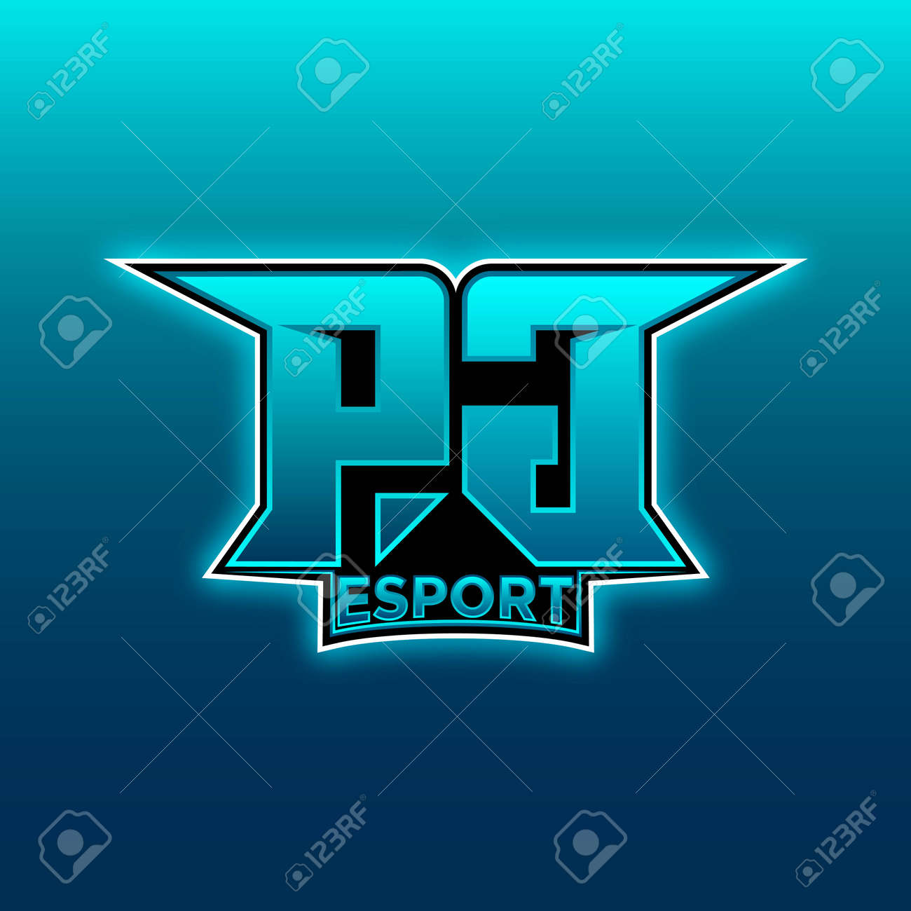 PG Logo ESport Gaming Initial With Blue Light Color Design Vector Template  Royalty Free SVG, Cliparts, Vectors, and Stock Illustration. Image  175806193., image size:1300x1300