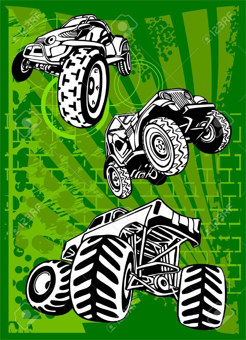 バギーや自転車 Illustration Vinyl の準備 のイラスト素材 ベクタ Image