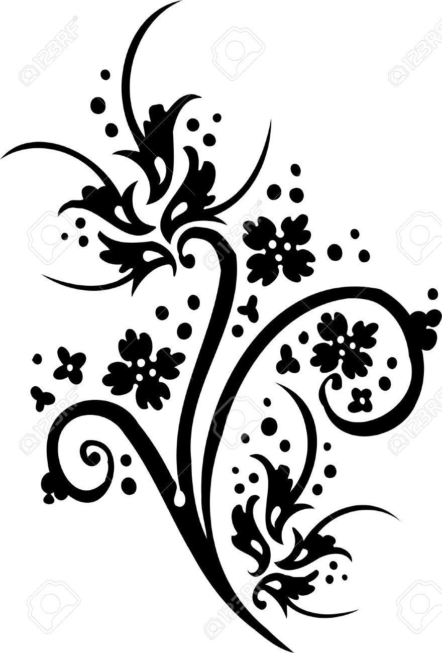 chinese floral design vinyl ready vector image royalty free