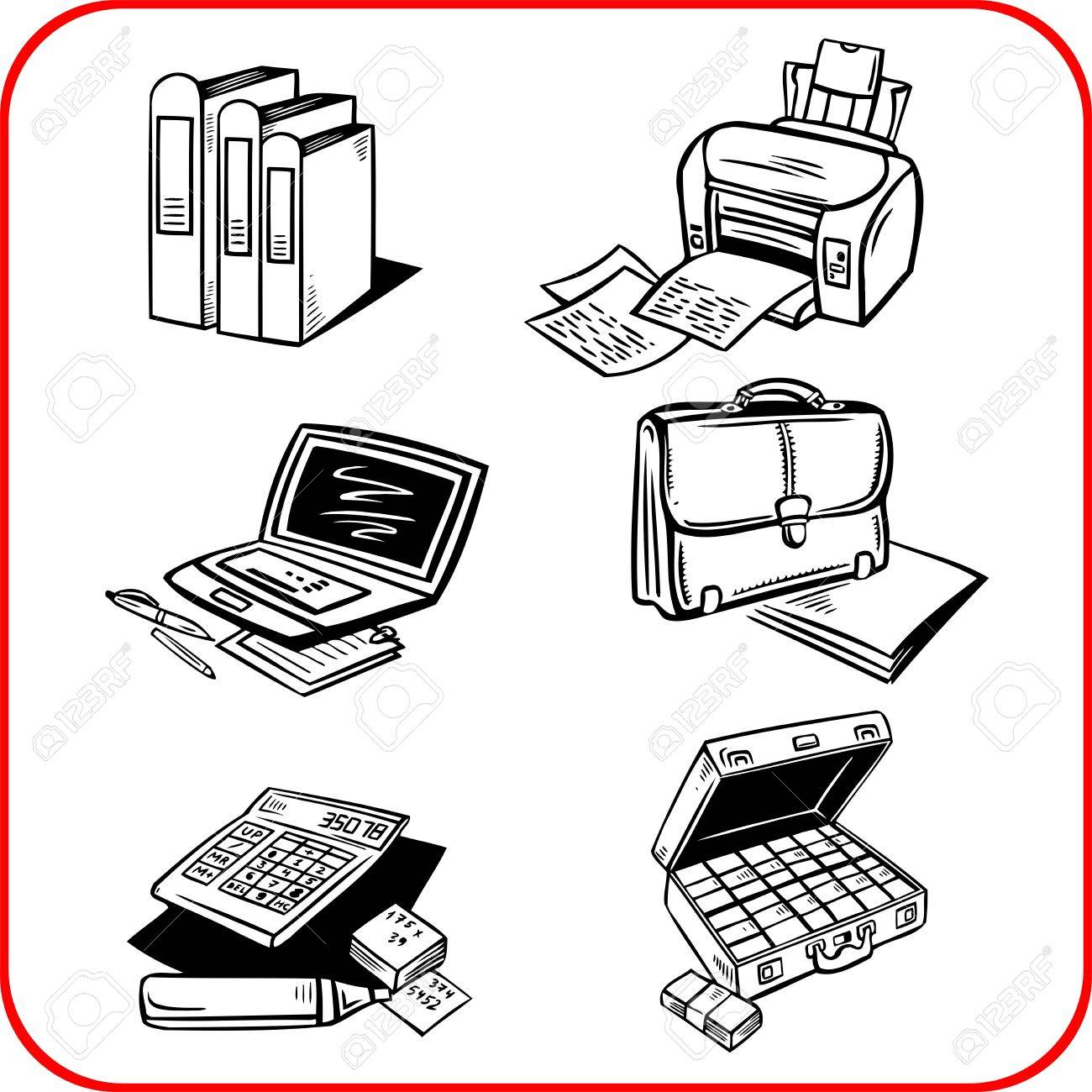 Business And Office Vinyl-ready Vector Illustration Royalty Free Business And Office Vinyl-ready Vector Illustration Royalty Free