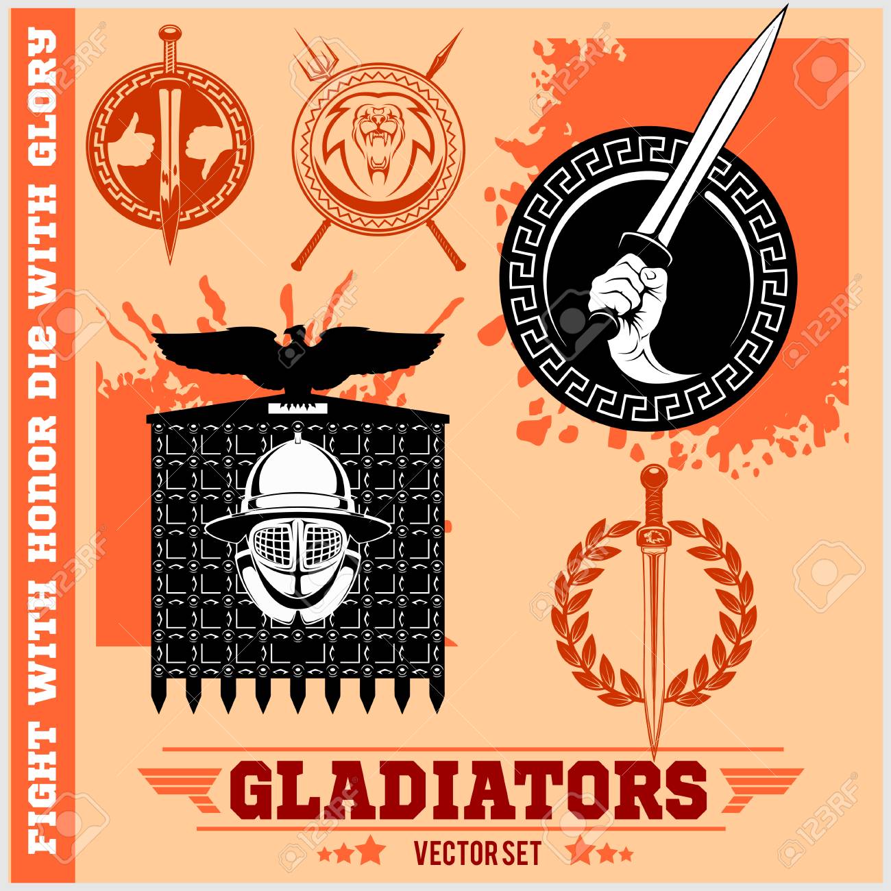 Gladiator Logos Templates Design Stock Photo Picture And Royalty Free Image Image 87552452