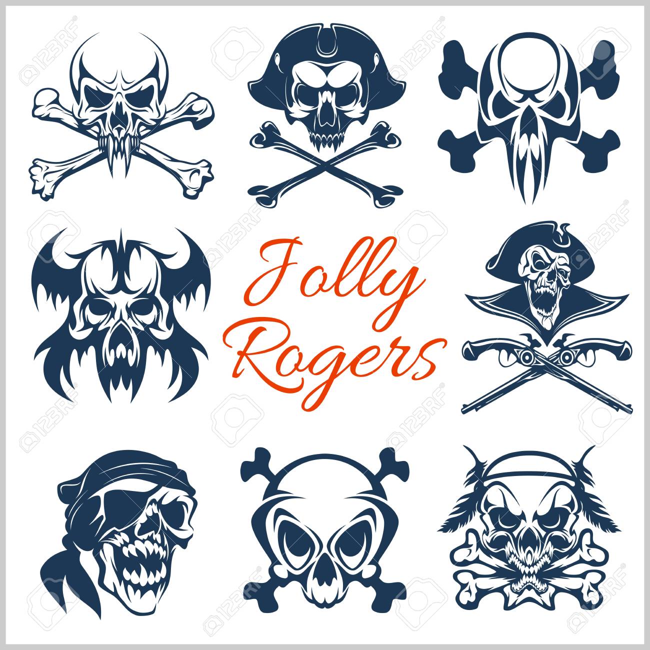 jolly roger symbols vector