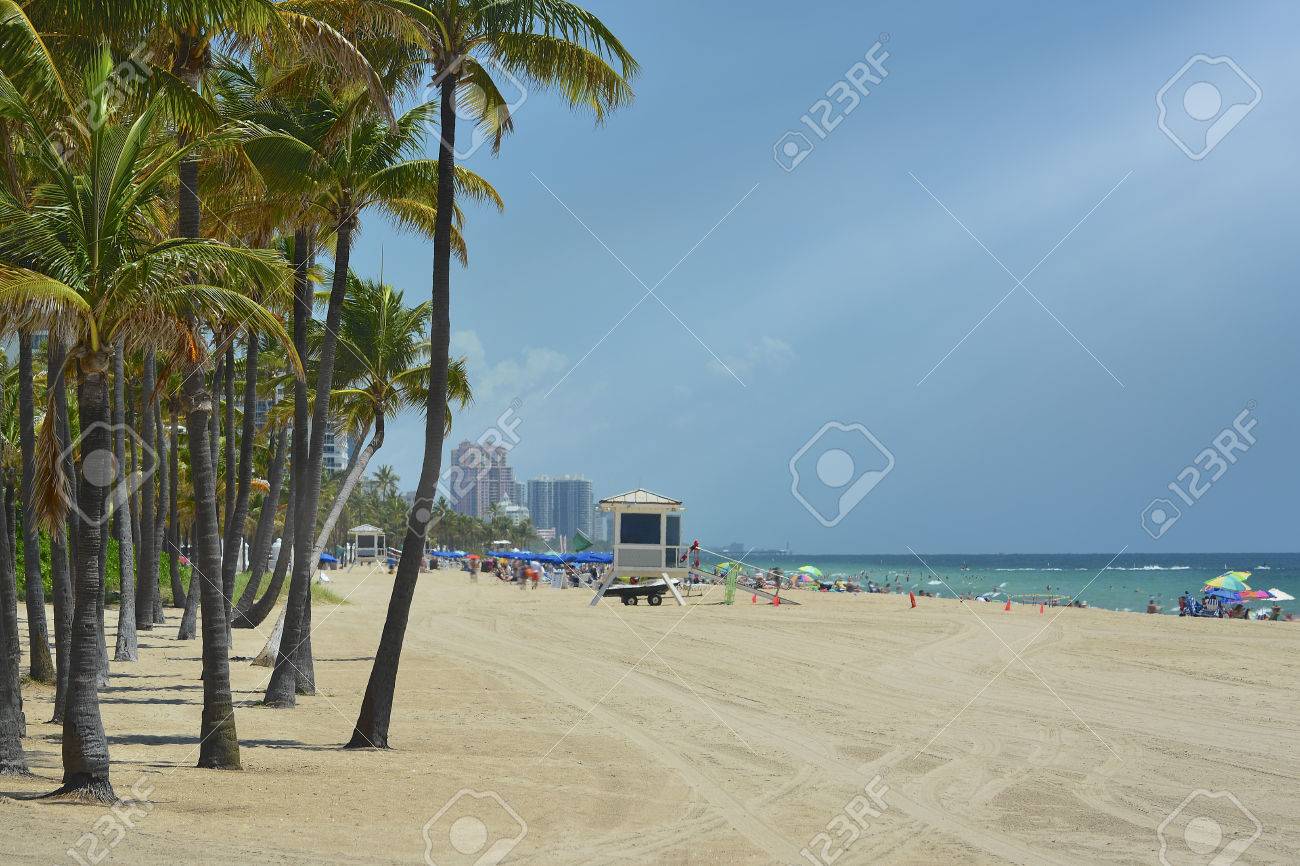 Fort Lauderdale Beach Near Las Olas Boulevard With The Distinctive Stock Photo Picture And Royalty Free Image Image