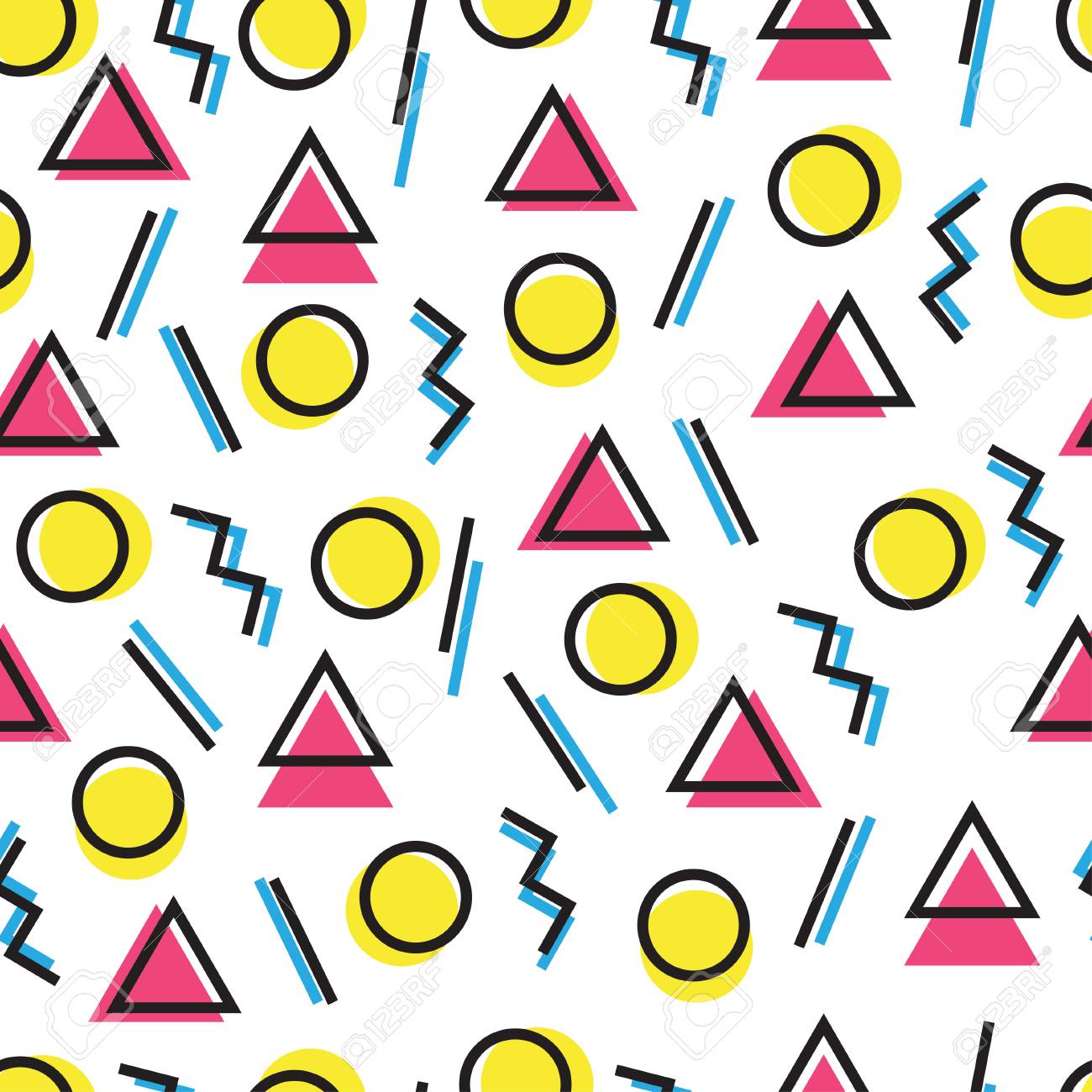 seamless geometric pattern memphis