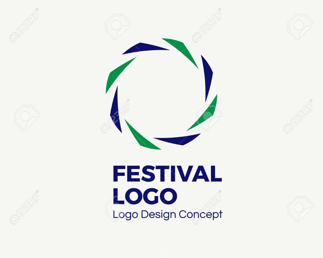 Abstract Circular Dynamic Logo Round Shape Icon Design Spiral