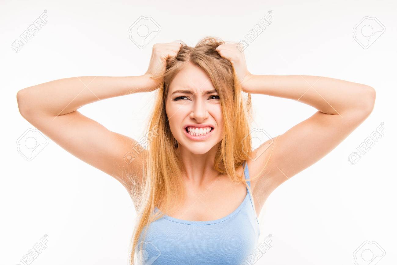 A portrait of angry woman - 52887981 A portrait of angry woman - 52887981