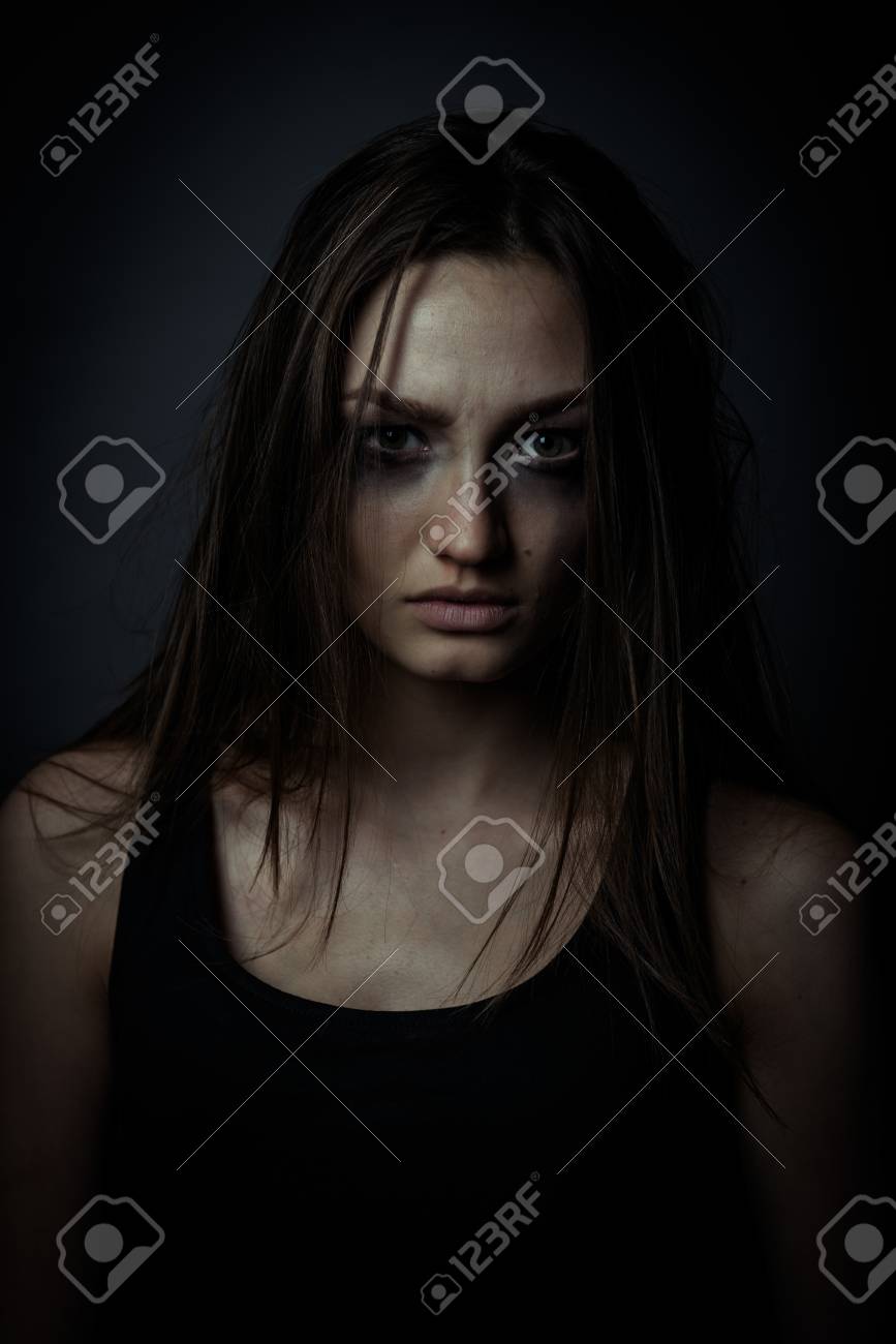 Close up photo of sorrow sad girl stock photo 54648139