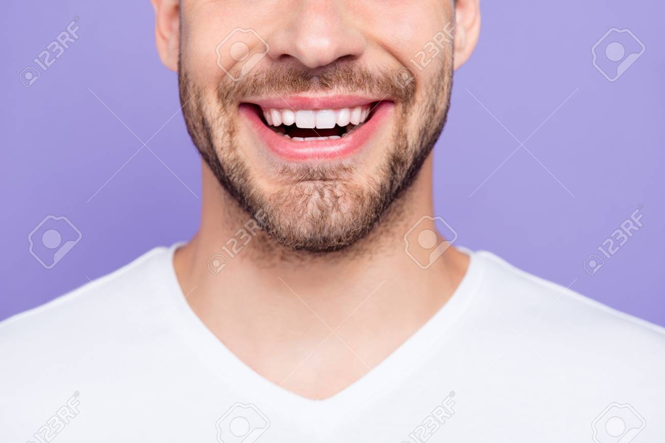 Close-up cropped portrait of attractive, trendy, stylish, toothy - 107554239 Close-up cropped portrait of attractive, trendy, stylish, toothy - 107554239