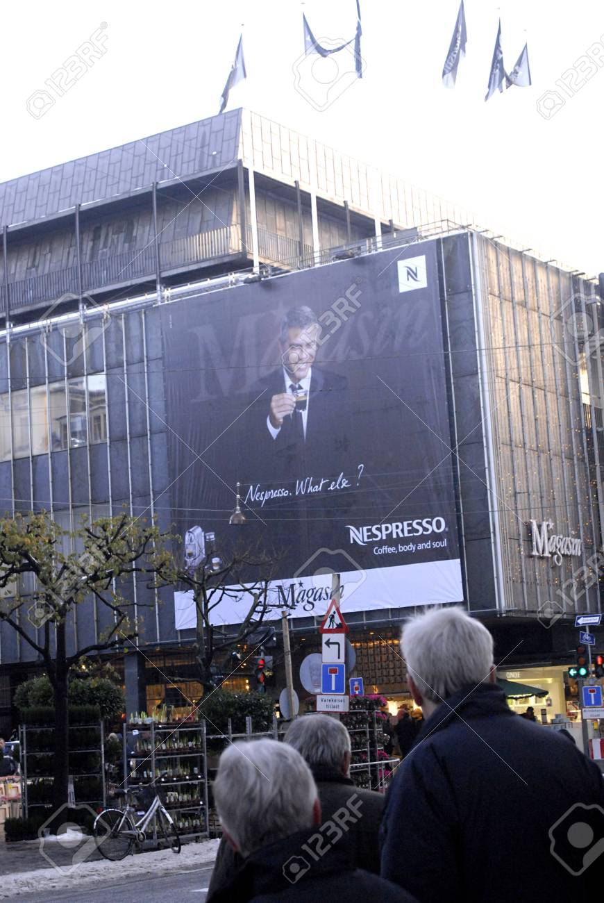 denmark copenhagen bill baord with george cloony for nespresso