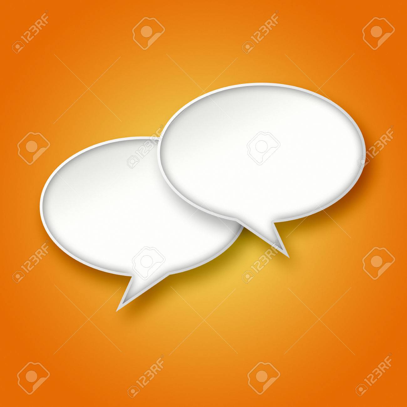 3d blank white chat