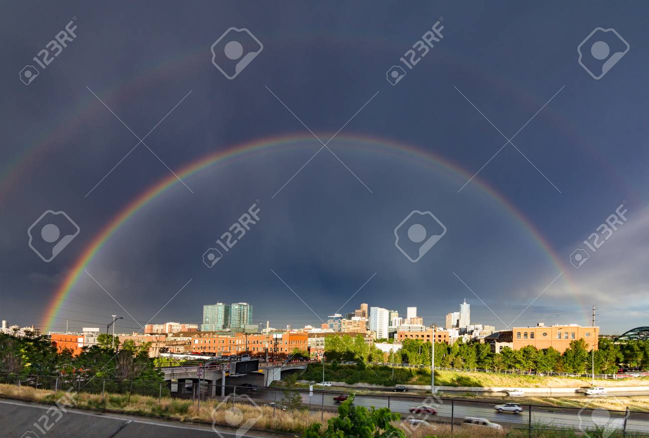 denver rainbow skyline