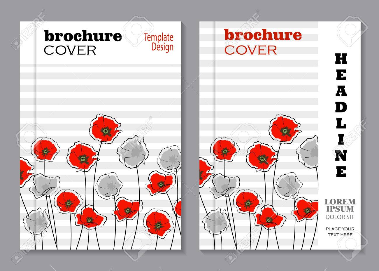 modern vector templates for brochure cover in a4 size abstract poppy templates