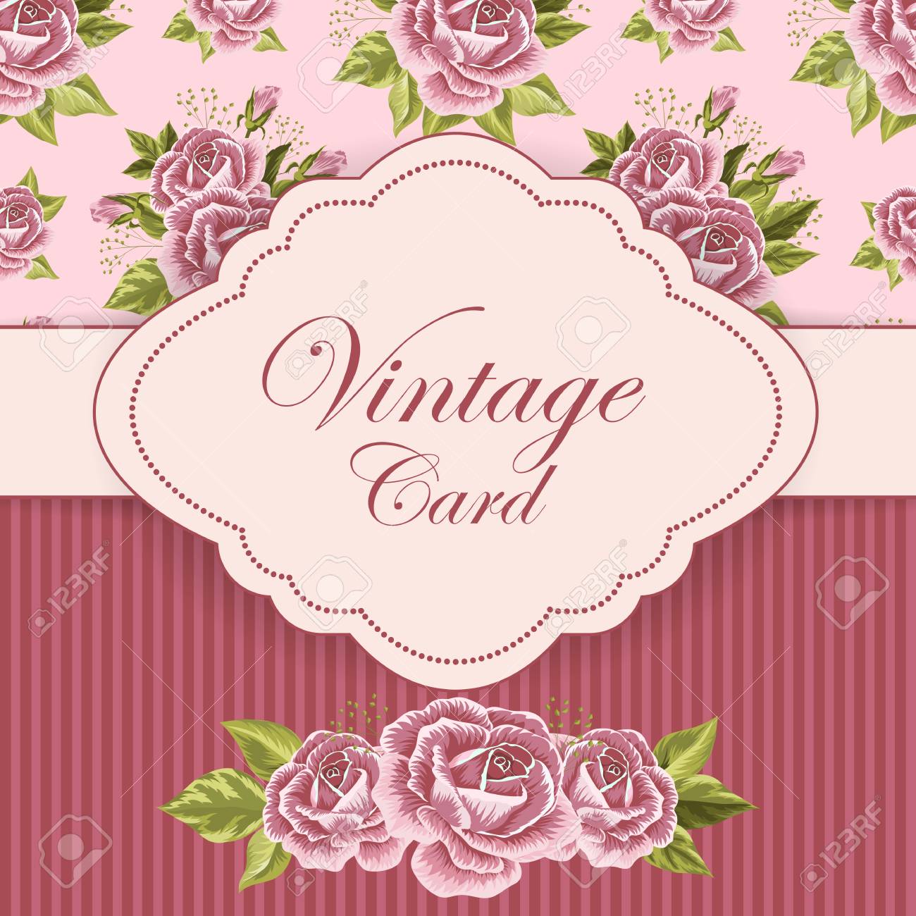 Vector Ilustración De Un Marco De La Vendimia En El Fondo De Flores Y Rayas Para Las Invitaciones Y Tarjetas De Cumpleaños. Ilustraciones Svg, Vectoriales, Clip Art Vectorizado Libre De Derechos. Image Vector Ilustración De Un Marco De La Vendimia En El Fondo De Flores Y Rayas Para Las Invitaciones Y Tarjetas De Cumpleaños. Ilustraciones Svg, Vectoriales, Clip Art Vectorizado Libre De Derechos. Image