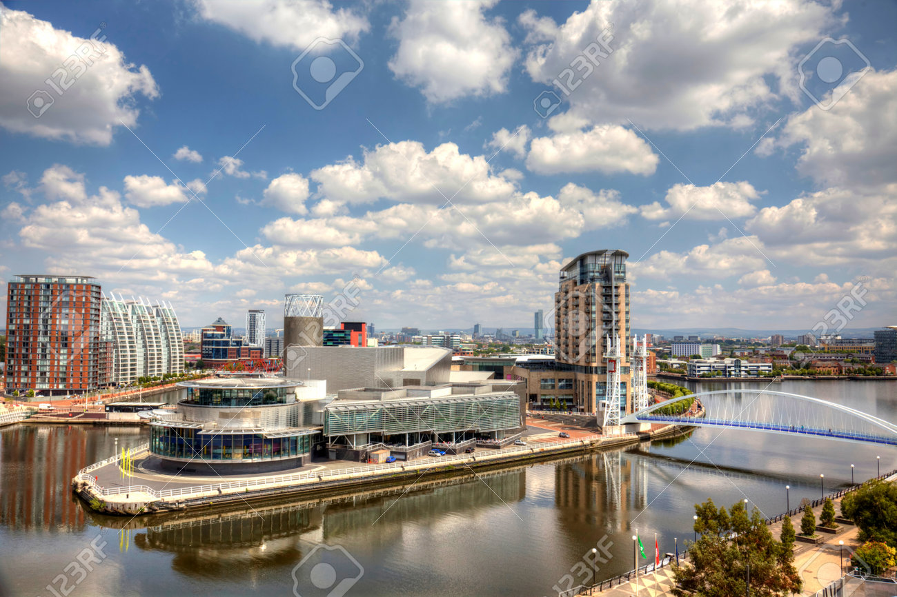 Panoramic view of Manchester at Salford Qauys - 10104771 Panoramic view of Manchester at Salford Qauys - 10104771