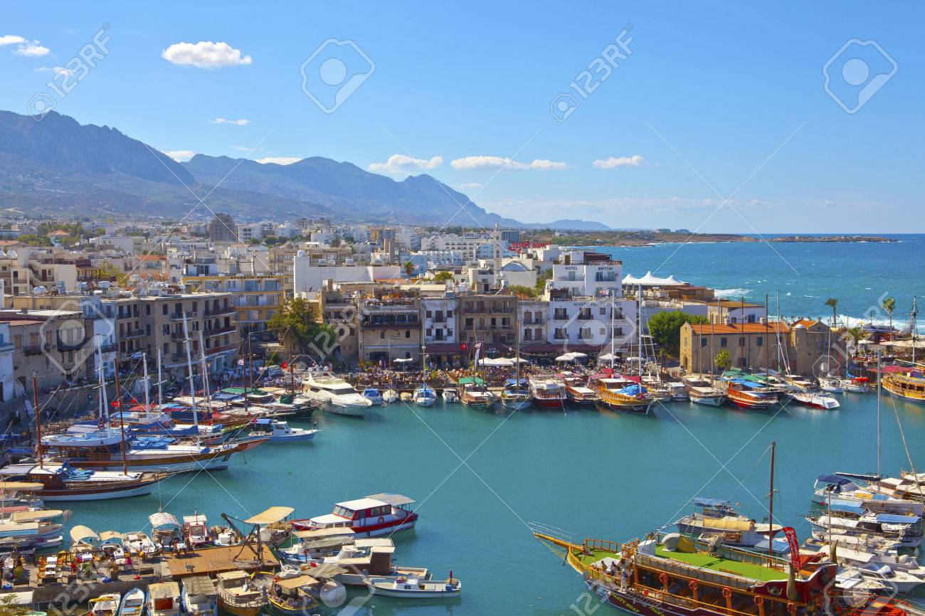 Scenic view of historic harbor and the old town in Kyrenia Girne on the Island of Cyprus, October 6, 2013 - 23117895 Scenic view of historic harbor and the old town in Kyrenia Girne on the Island of Cyprus, October 6, 2013 - 23117895