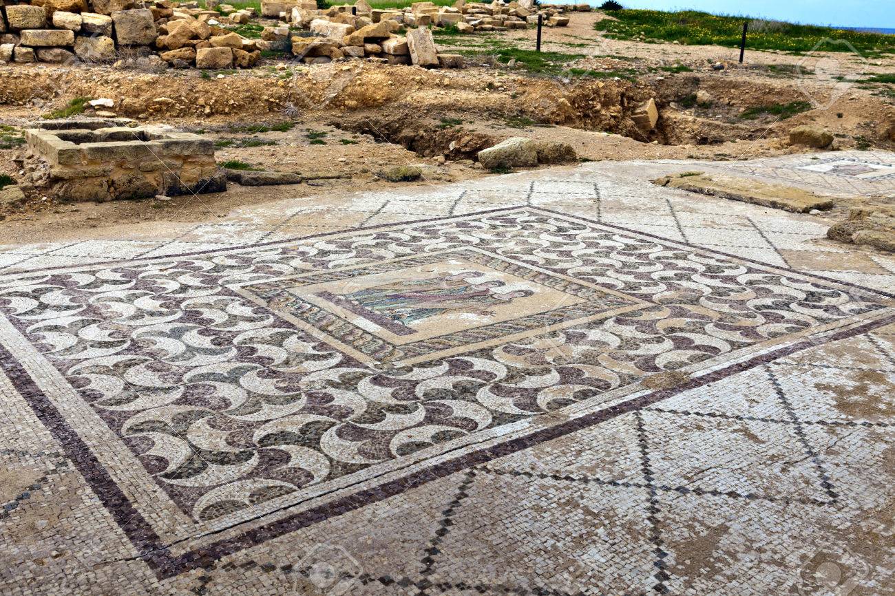 Ancient mosaics at the Archaeological Helenistic and Roman site at Kato Paphos in Cyprus - 30143116 Ancient mosaics at the Archaeological Helenistic and Roman site at Kato Paphos in Cyprus - 30143116