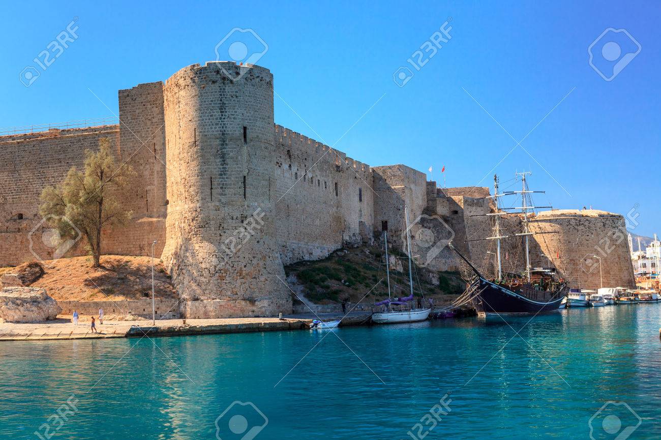 Historic harbour and the old town in Kyrenia (Girne) on the Island of Cyprus. - 56068210 Historic harbour and the old town in Kyrenia (Girne) on the Island of Cyprus. - 56068210