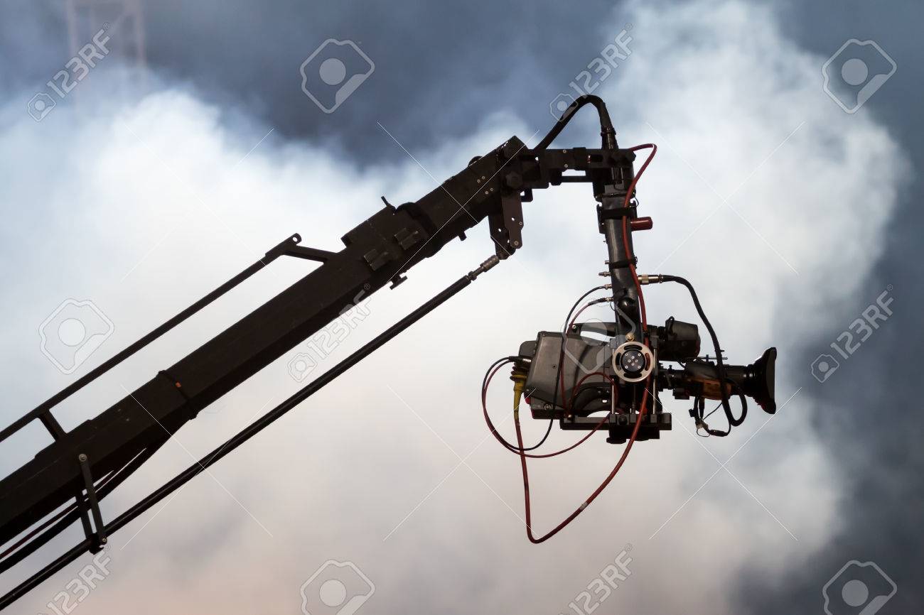 Tv サッカー マッハやコンサートでクレーン カメラ の写真素材 画像素材 Image