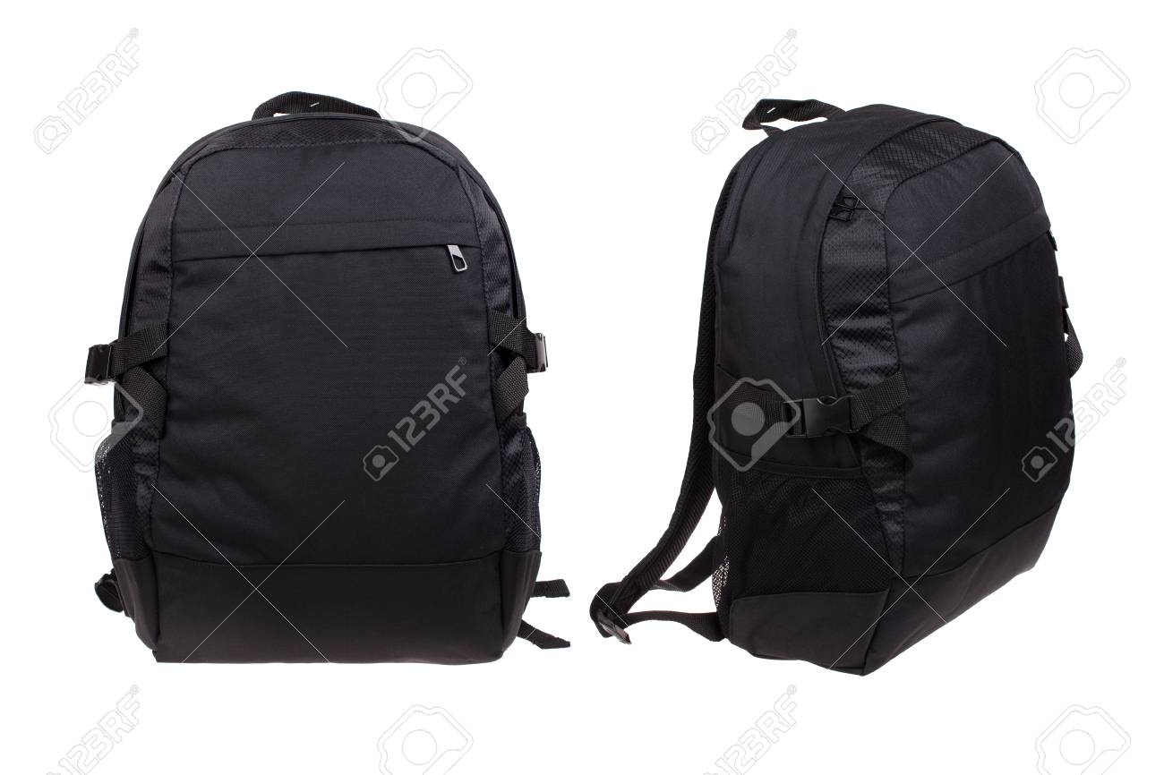 modern black backpack