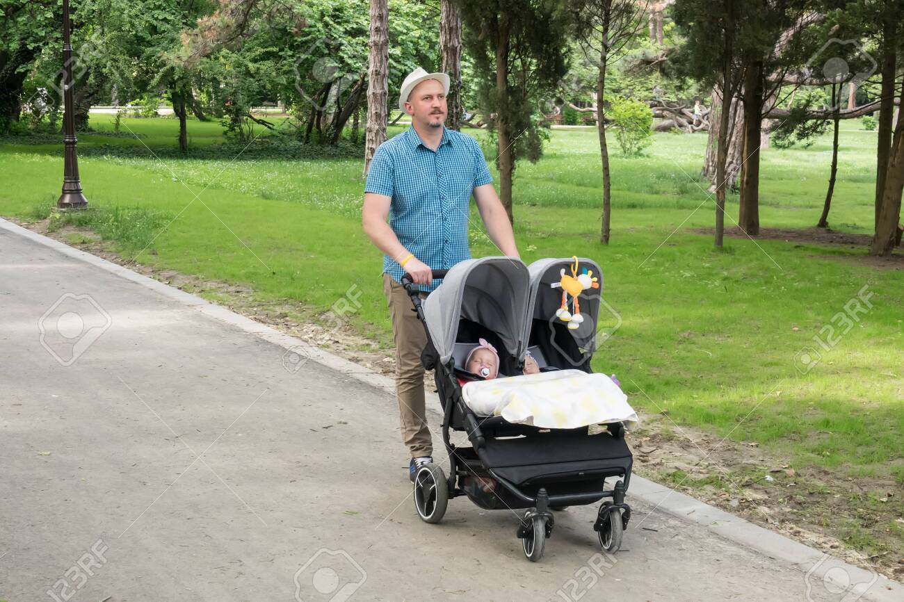children double stroller pram