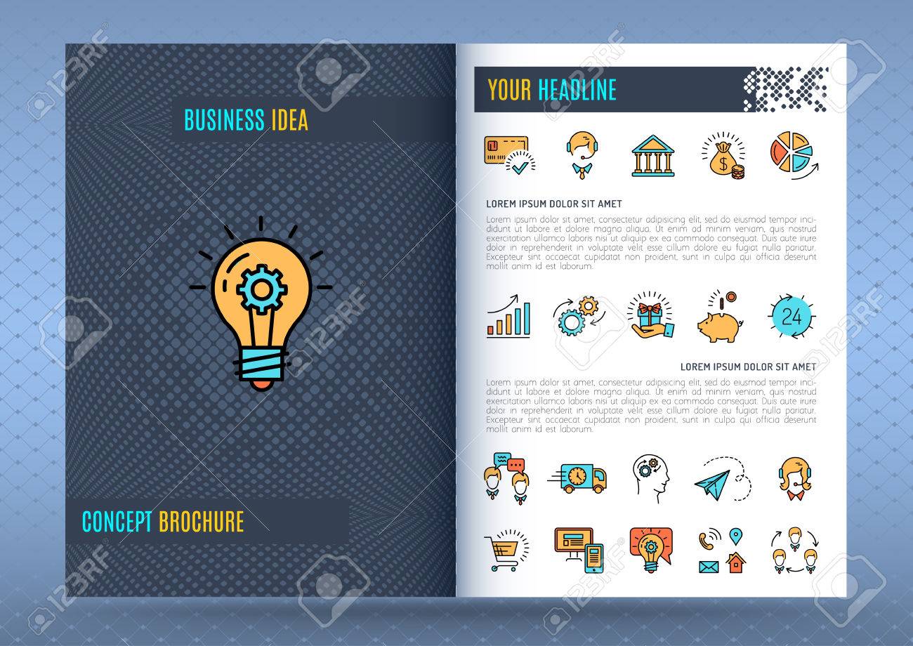 brochure design template business concept flyers covers catalog