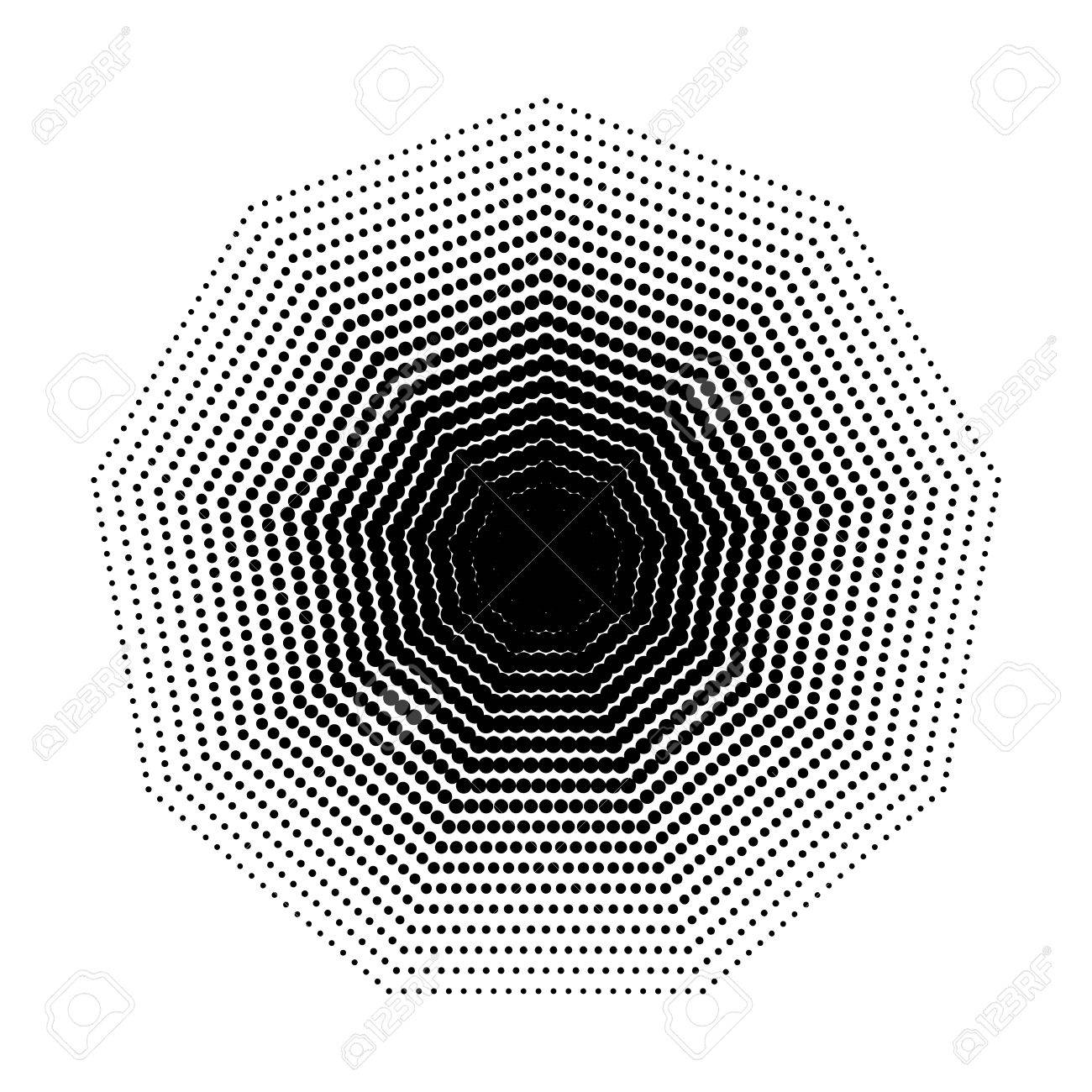 vector nonagon halftone geometric shapes, dot design abstractvector vector nonagon halftone geometric shapes, dot design abstract background the geometric shape with nine angles, basic shapes