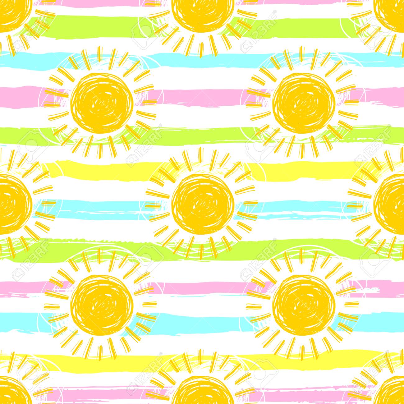 ストライプ春の太陽のパターン のイラスト素材 ベクタ Image