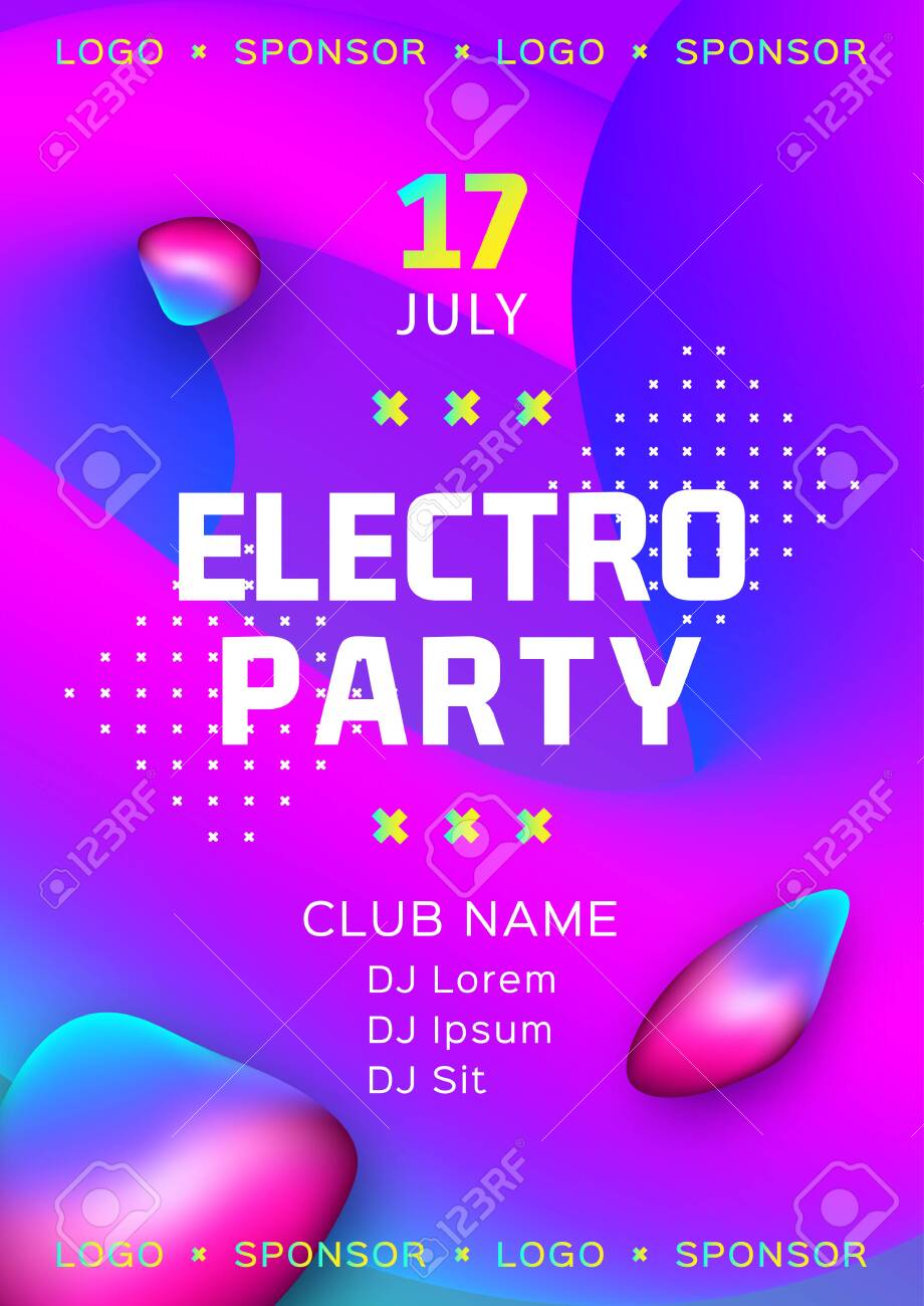electronic music festival poster design electro party flyer free electronic party invitations