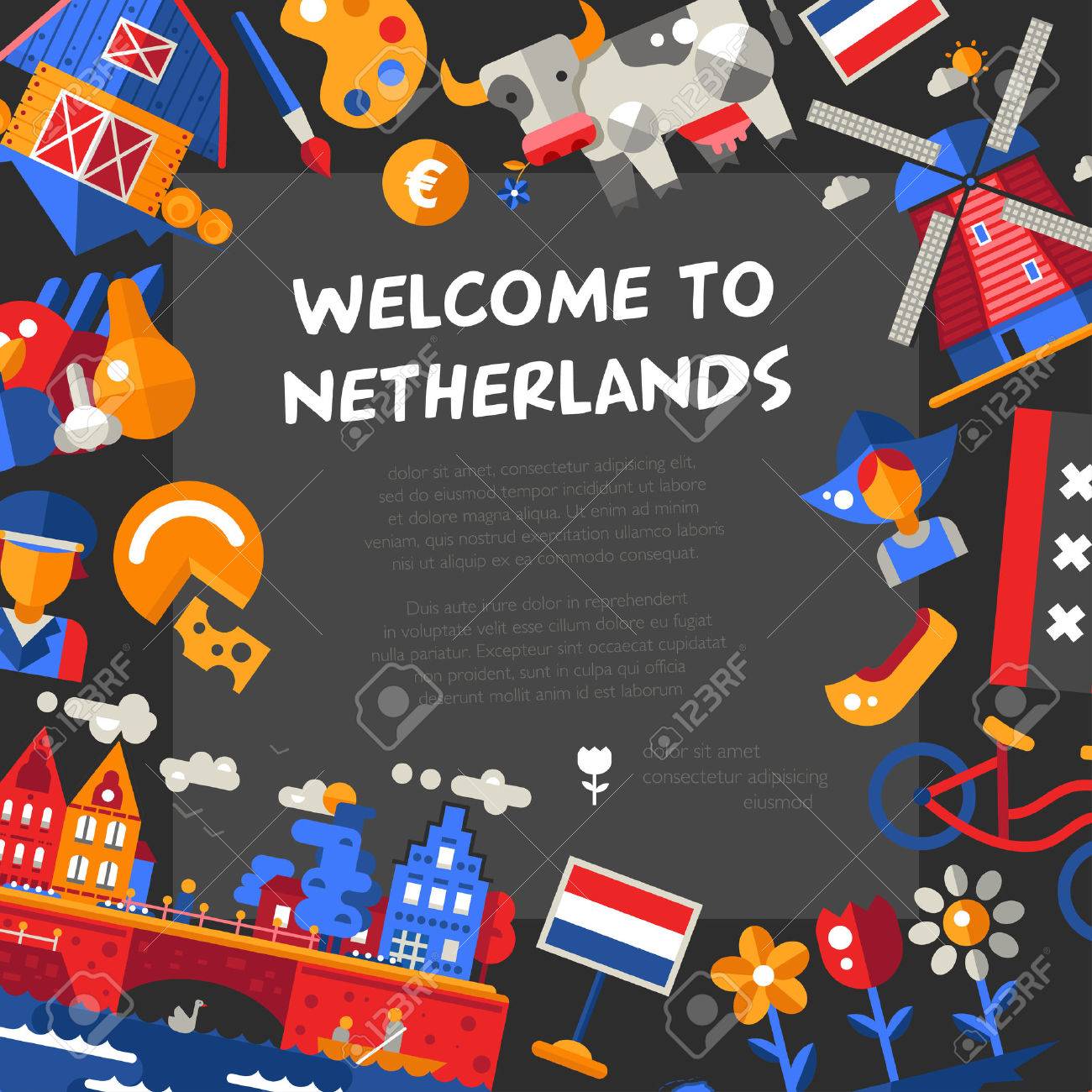 フラットなデザインのオランダ旅行はがき有名なオランダのシンボル ランドマークのアイコンとインフォ グラフィックの要素をベクトルします のイラスト素材 ベクタ Image フラットなデザインのオランダ旅行はがき有名なオランダのシンボル ランドマークのアイコンとインフォ グラフィックの要素をベクトルします のイラスト素材 ベクタ Image