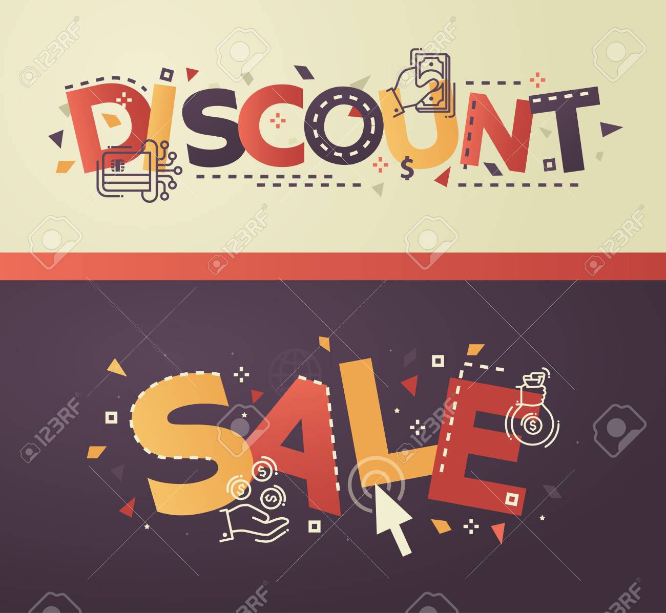 modern vector lettering words advertising marketing banners words for advertising and marketing