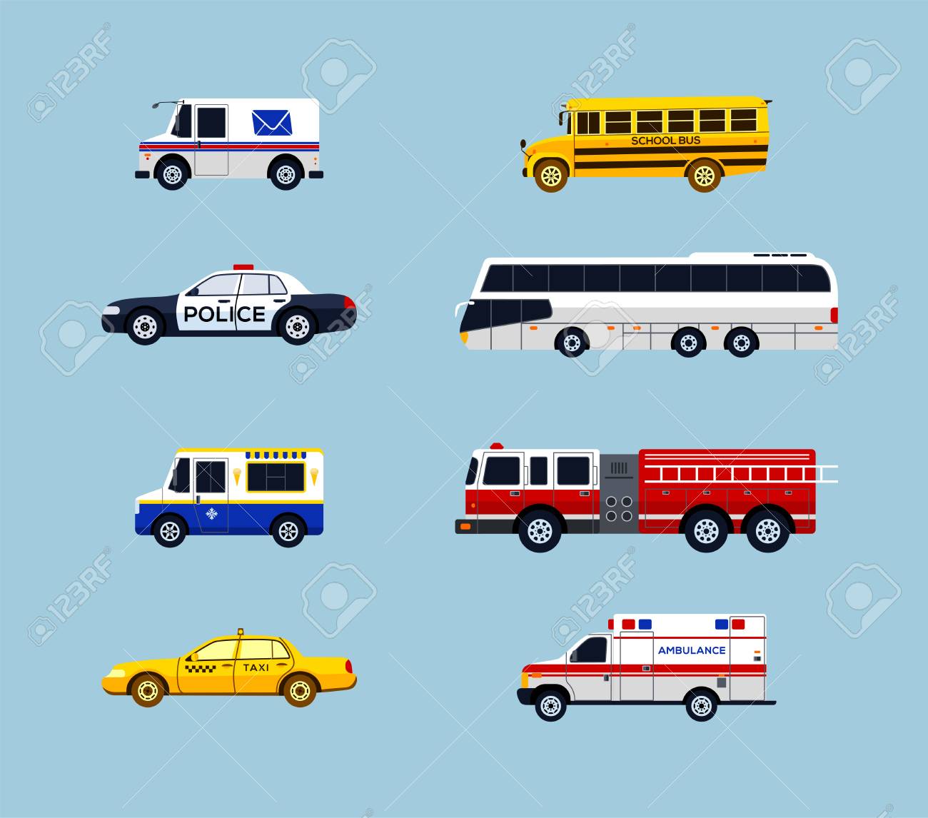 車両輸送 現代ベクトル フラットなデザインのアイコンを設定します メール 学校のバス パトカー タクシー 救急車 チャーター アイス クリーム トラック 消防車 プレゼンテーションを行う 都市サービスを表示します のイラスト素材 ベクタ Image 車両輸送 現代ベクトル フラットなデザインのアイコンを設定します メール 学校のバス パトカー タクシー 救急車 チャーター アイス クリーム トラック 消防車 プレゼンテーションを行う 都市サービスを表示します のイラスト素材 ベクタ Image