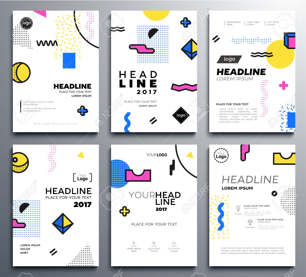presentation booklet cover vector template a4 pages royalty free