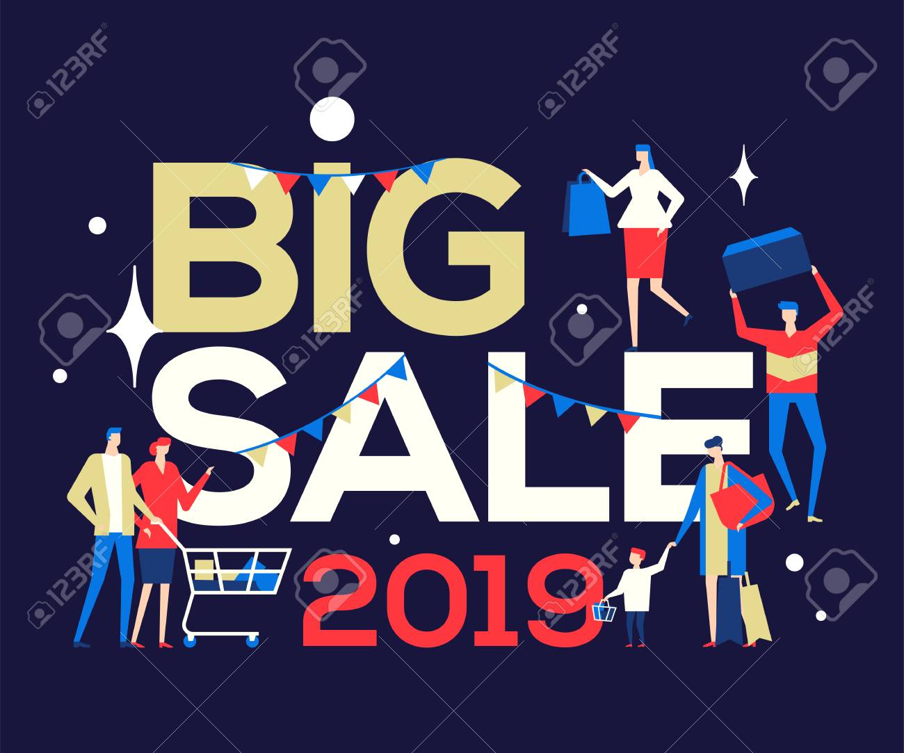 Big Sale 2019 - flat design style colorful illustration - 114172665 Big Sale 2019 - flat design style colorful illustration - 114172665