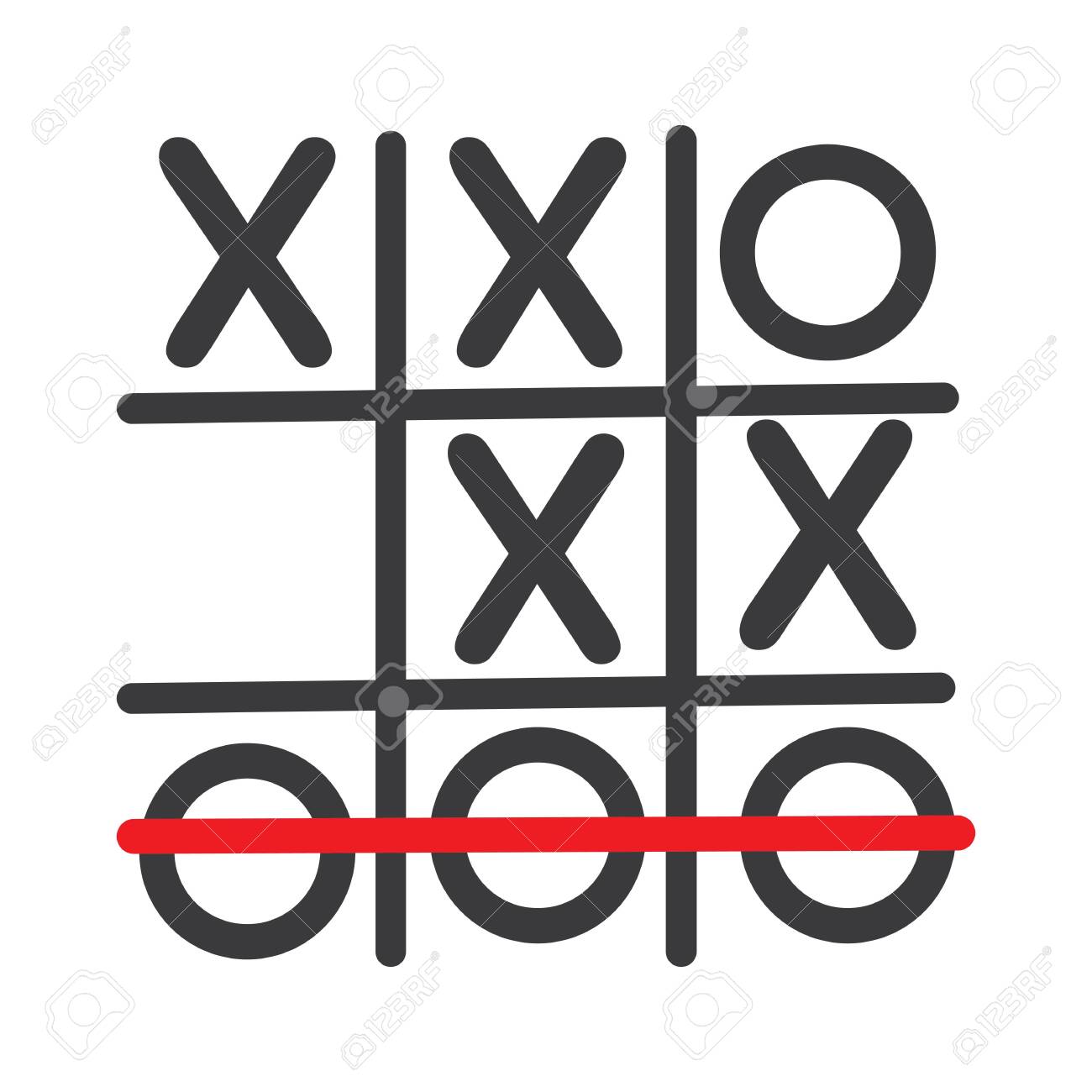 Tic Tac Toe Game Vector Illustration Icon Template Design Royalty Within Tic Tac Toe Template Word