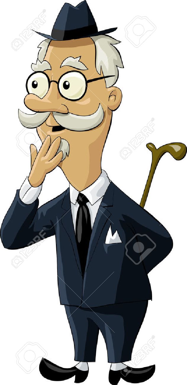 The Old Man In An Old Suit Royalty Free Cliparts Vectors And