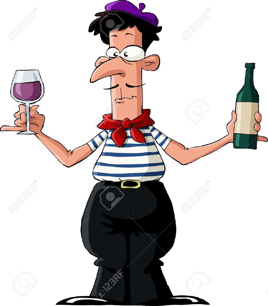 フランス人は白い背景の上ベクトル イラスト のイラスト素材 ベクタ Image