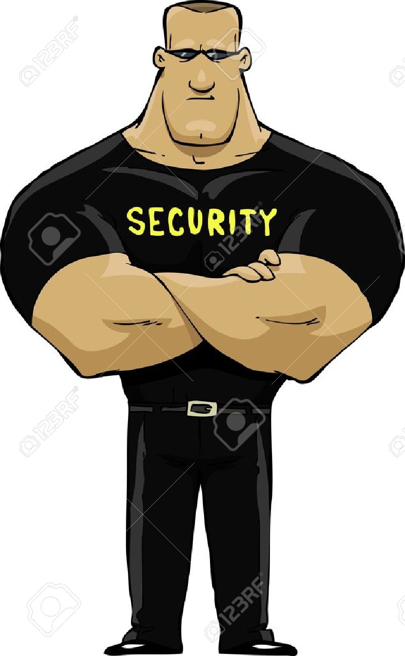 Security Guard On A White Background Vector Illustration Royalty Free Cliparts Vectors And Stock Illustration Image 18539857