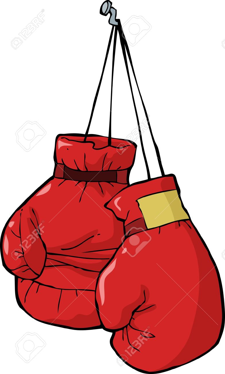guantes de boxeo en una ilustración vectorial de uñas ilustraciones