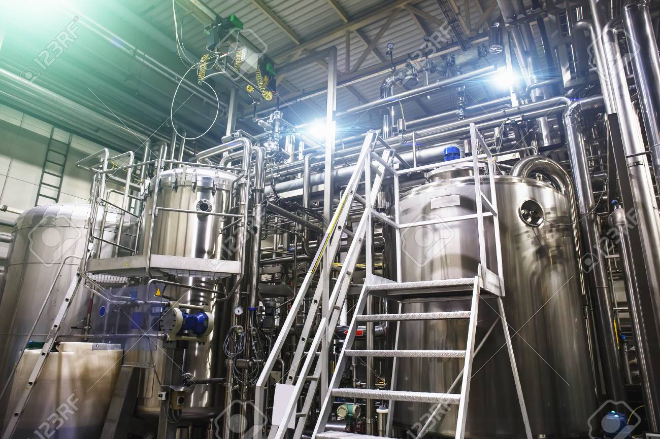 Stainless Steel Brewing Equipment Large Reservoirs Or Tanks Stock Photo Picture And Royalty Free Image Image 96198251