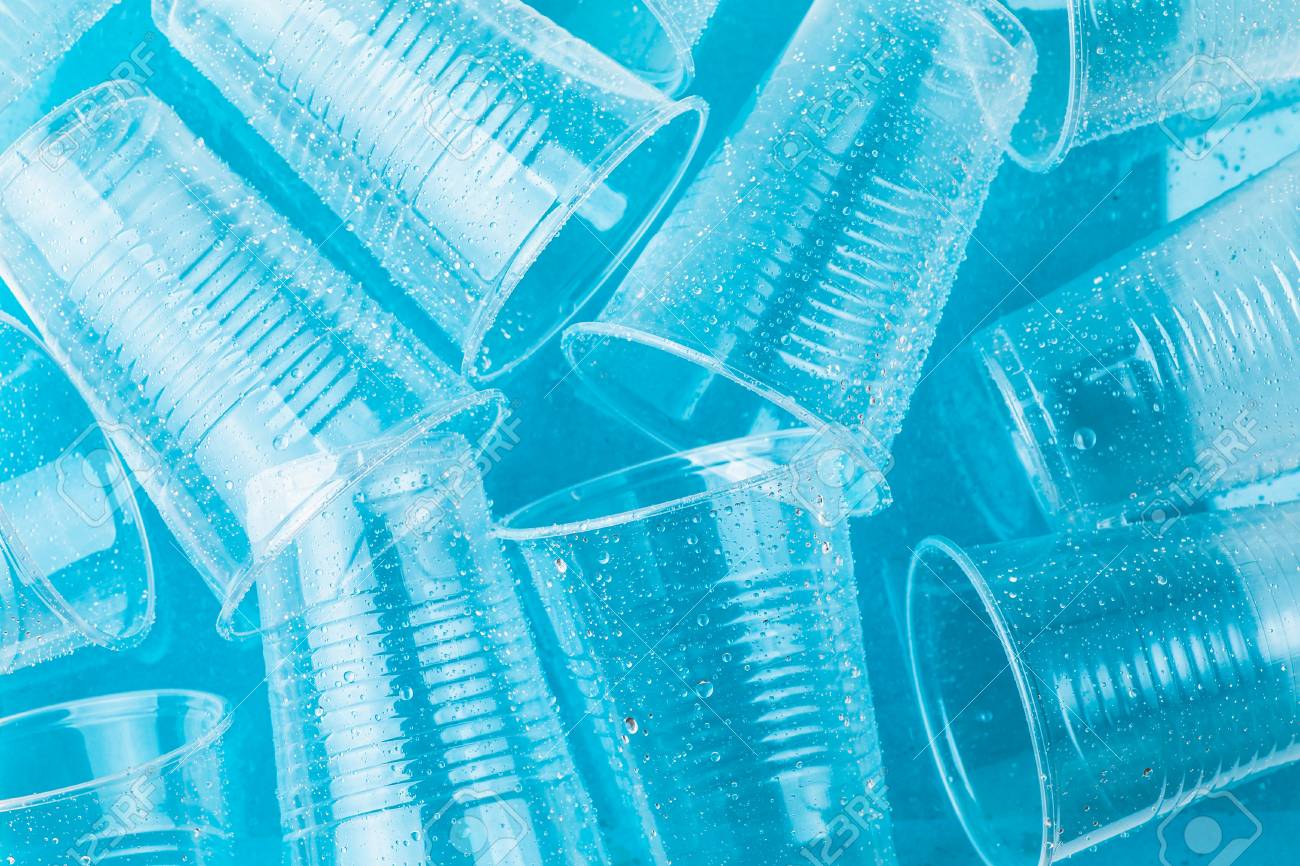 empty transparent disposable plastic