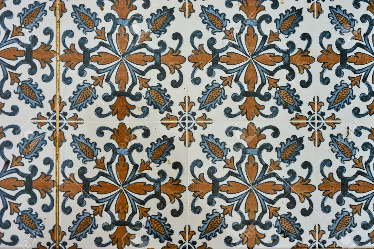 Vintage Style Floor Tile Pattern Texture And Background Stock Photo