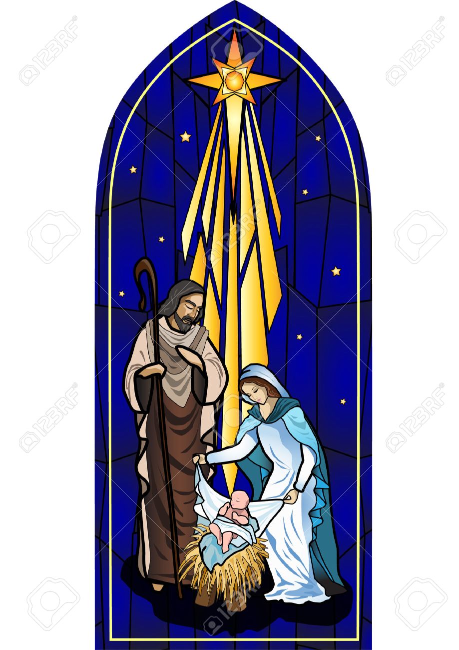 キリスト降誕の神聖な家族のベクトル イラストやイエスキ リスト