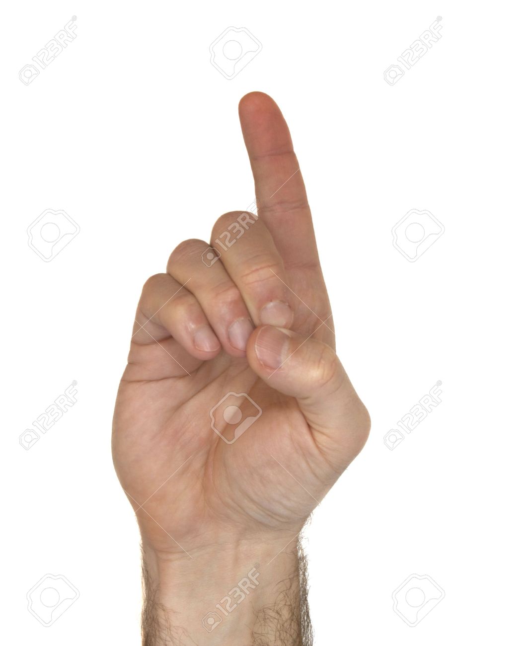 how to sign the letter d using american sign language stock photo sign language letter d