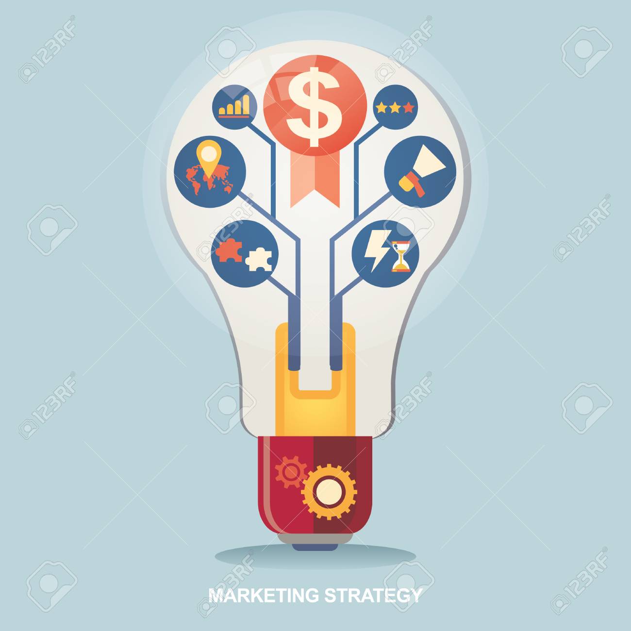 vector illustration concept for business strategy and industrial
